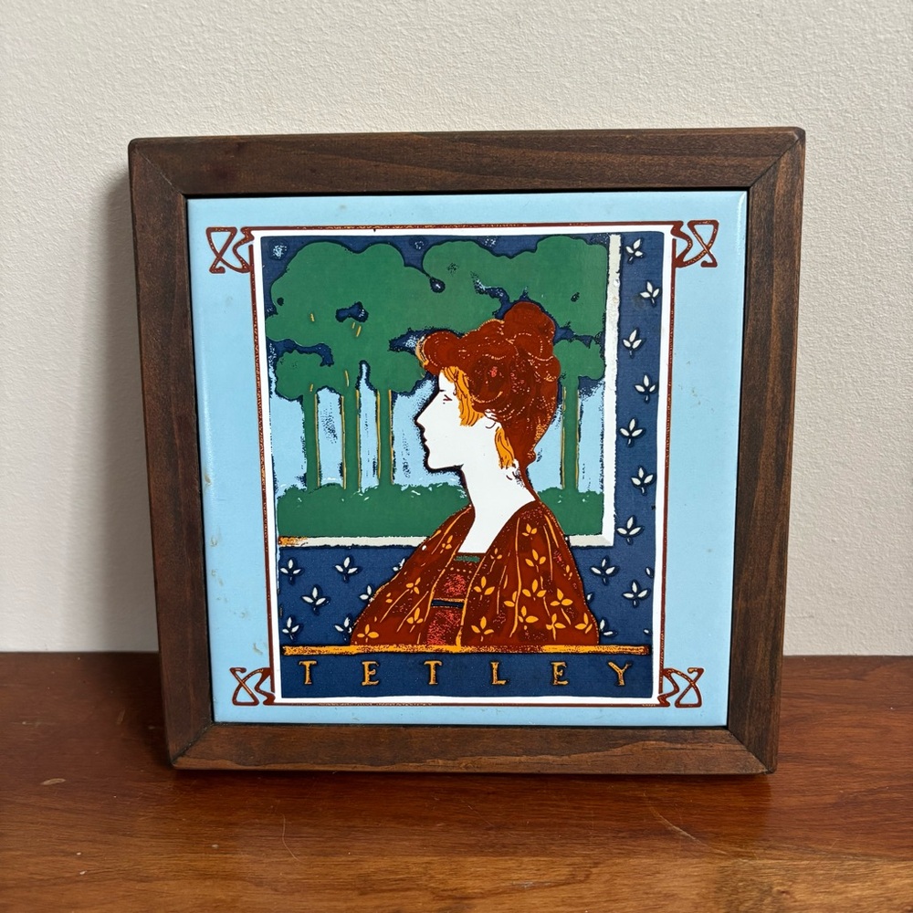 Tetley Tea Framed Ceramic Tile